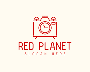 Camera Alarm Clock logo design