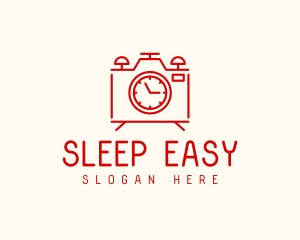 Camera Alarm Clock logo design