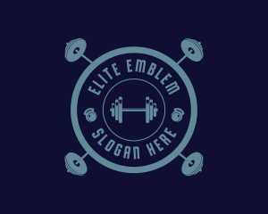 Badge - Fitness Weightlifting Badge logo design