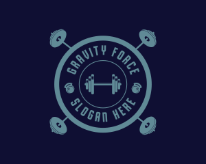 Fitness Weightlifting Badge logo design