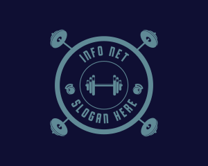 Fitness Weightlifting Badge logo design