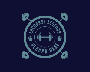 Fitness Weightlifting Badge logo design