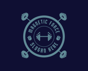 Fitness Weightlifting Badge logo design