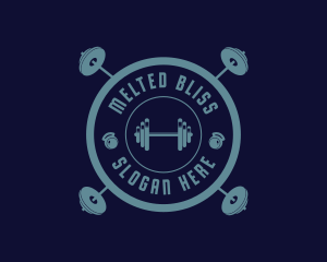 Fitness Weightlifting Badge logo design