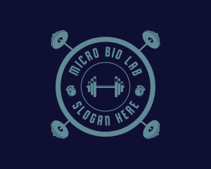 Fitness Weightlifting Badge logo design