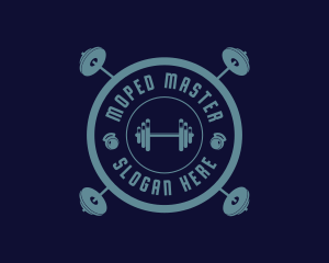 Fitness Weightlifting Badge logo design