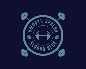 Fitness Weightlifting Badge logo design