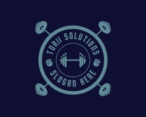 Fitness Weightlifting Badge logo design