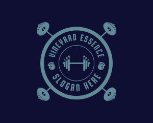 Fitness Weightlifting Badge logo design