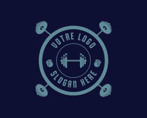 Badge - Fitness Weightlifting Badge logo design