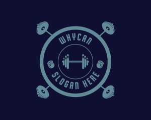 Physical Training - Fitness Weightlifting Badge logo design