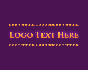 Text - Elegant Greek Border logo design