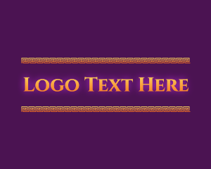 Glowing - Elegant Glow Vintage Text logo design