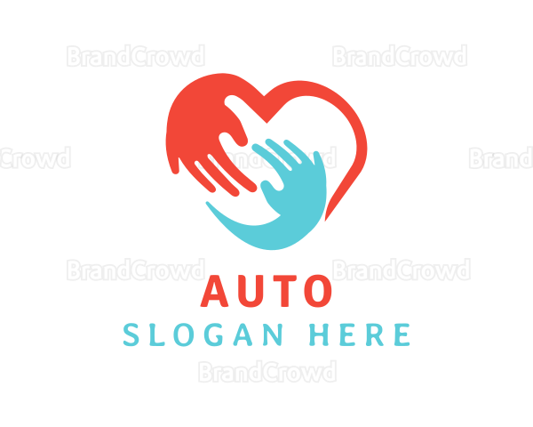 Heart Hands Online Dating Logo
