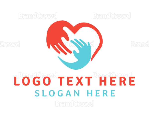 Heart Hands Online Dating Logo