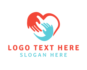 Lover - Heart Hands Online Dating logo design