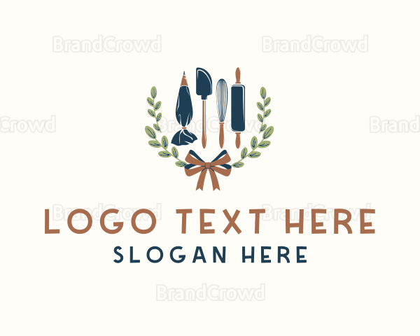 Baking Tools Wreath Logo