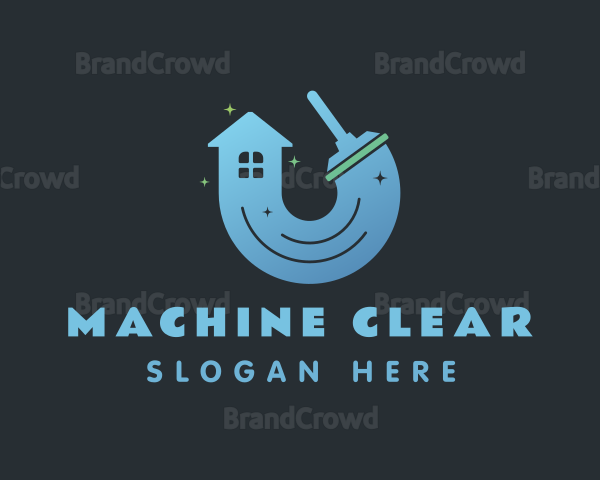 Vacuum House Cleaning Logo