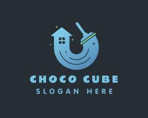 House - Vacuum House Cleaning logo design