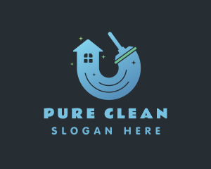 Vacuum House Cleaning logo design