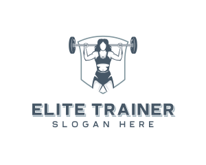 Female Weightlifter Training logo design