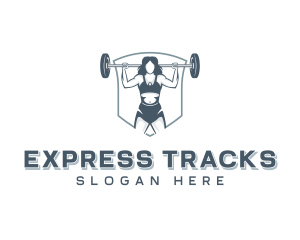 Female Weightlifter Training logo design