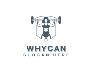 Bodybuilder - Female Weightlifter Training logo design
