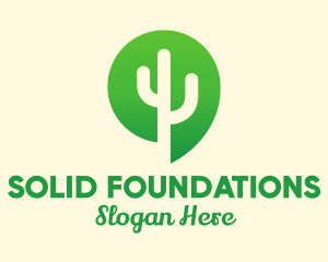 Green Cactus Plant Logo