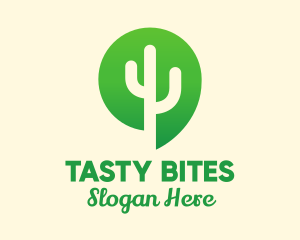 Green Cactus Plant Logo