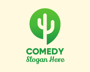 Green Cactus Plant Logo