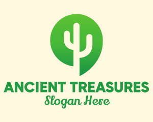 Green Cactus Plant logo design