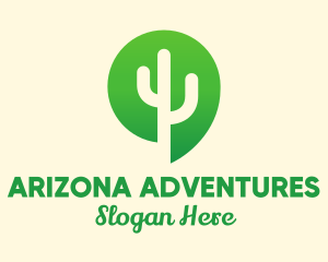 Arizona - Green Cactus Plant logo design