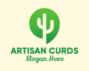 Green Cactus Plant logo design