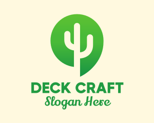 Green Cactus Plant logo design