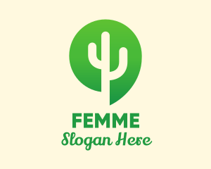 Green Cactus Plant logo design