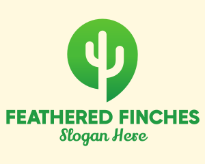 Green Cactus Plant logo design