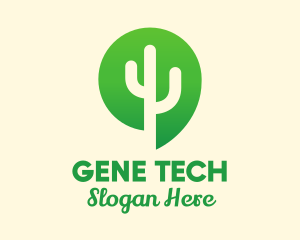 Green Cactus Plant logo design