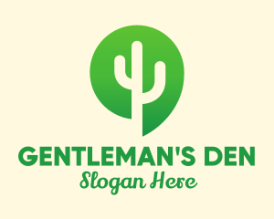 Green Cactus Plant logo design