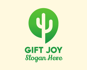 Green Cactus Plant logo design