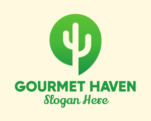 Green Cactus Plant logo design