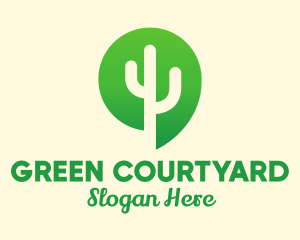 Green Cactus Plant logo design