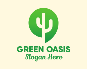 Succulent - Green Cactus Plant logo design