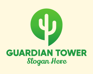 Green Cactus Plant logo design