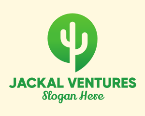 Green Cactus Plant logo design