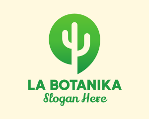 Wild West - Green Cactus Plant logo design