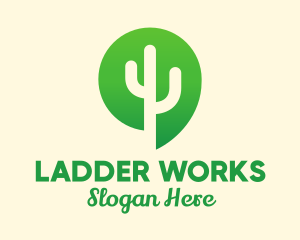 Green Cactus Plant logo design