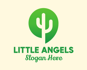 Green Cactus Plant logo design