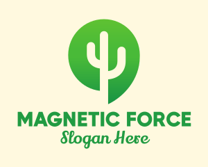 Green Cactus Plant logo design