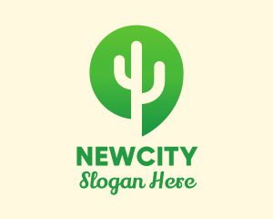 Green Cactus Plant logo design