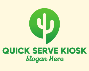 Green Cactus Plant logo design